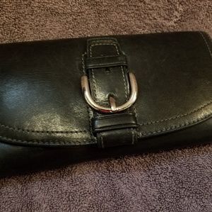 Coach black leather wallet